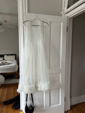 Urban outfitters one piece ruffle bow ribbon cover up dress top